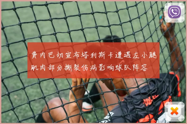 费内巴切宣布塔利斯卡遭遇左小腿肌肉部分撕裂伤病影响球队阵容